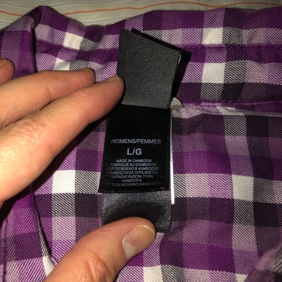 The North Face Button Down, Plaid, Purple - Picture 4 of 4